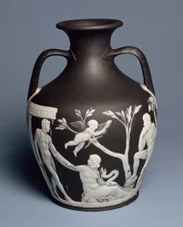 Portlandvasen, ägd av Erasmus Darwin, kopia av originalet på British Museum, Etruria, ca 1789-90